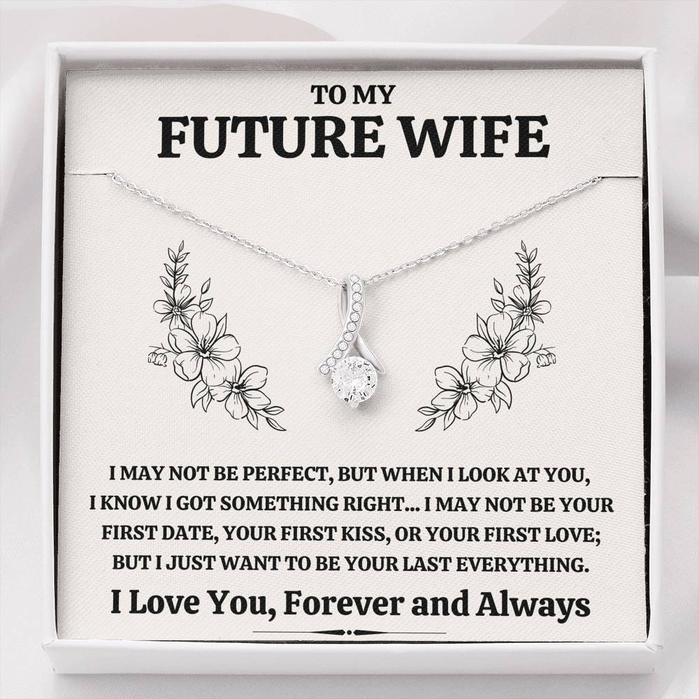 TO MY FUTURE WIFE "SOMETHING RIGHT" ALLURING BEAUTY NECKLACE ANNIVERSARY GIFT SET - ON CLOUD NINE GIFTS