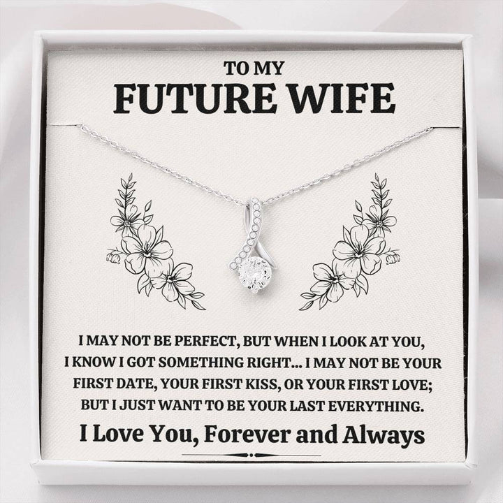 TO MY FUTURE WIFE "SOMETHING RIGHT" ALLURING BEAUTY NECKLACE ANNIVERSARY GIFT SET - ON CLOUD NINE GIFTS