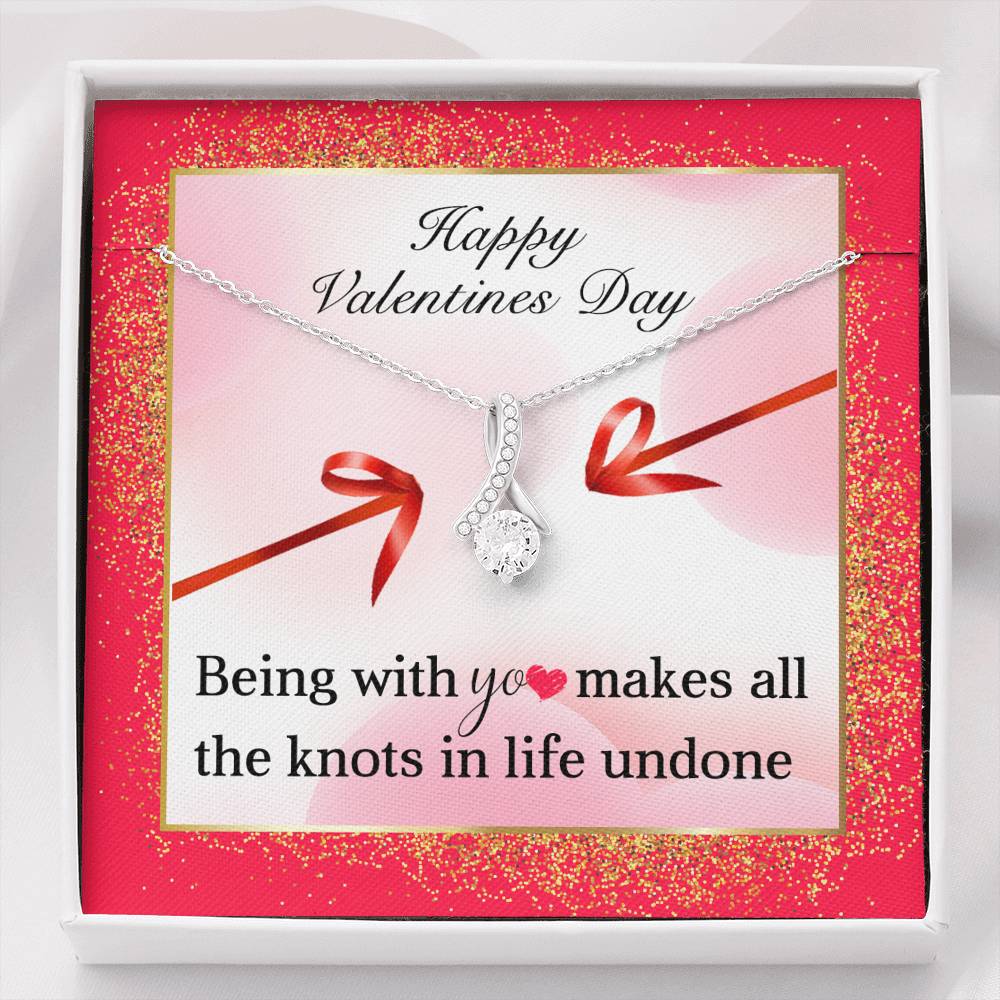 TO MY LOVE "KNOTS" ALLURING BEAUTY NECKLACE VALENTINES DAY GIFT SET - ON CLOUD NINE GIFTS