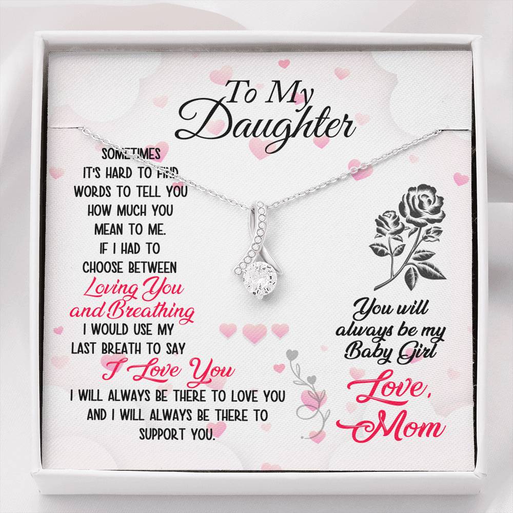TO MY DAUGHTER "BREATHING" ALLURING BEAUTY NECKLACE GIFT SET - ON CLOUD NINE GIFTS