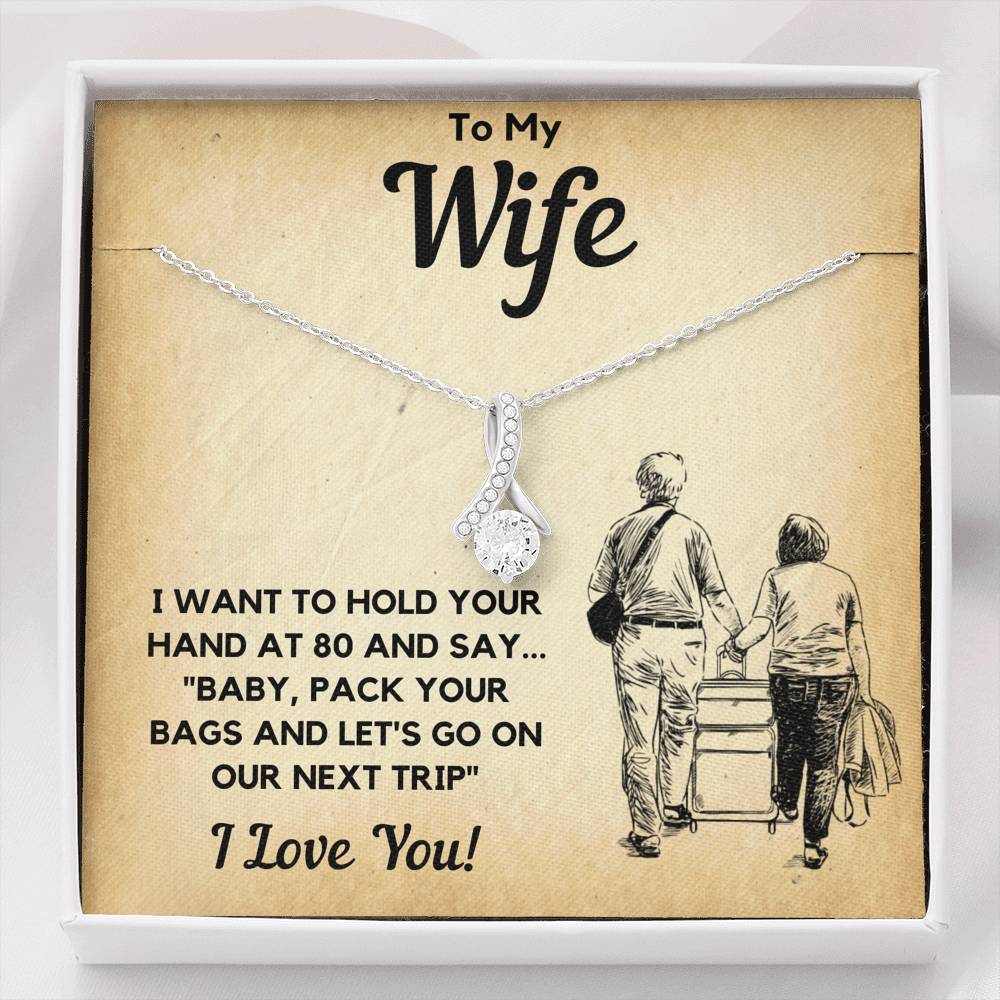 TO MY WIFE BAGS ALLURING BEAUTY NECKLACE GIFT SET - ON CLOUD NINE GIFTS