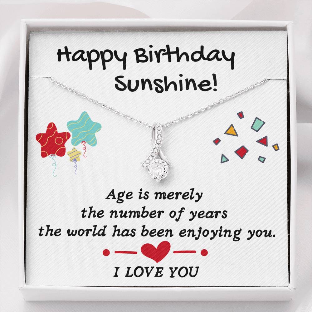 HAPPY BIRTHDAY SUNSHINE ALLURING BEAUTY NECKLACE GIFT SET - ON CLOUD NINE GIFTS