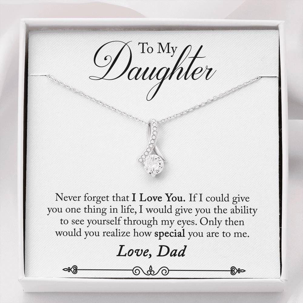TO MY DAUGHTER "ONE THING - SO" ALLURING BEAUTY NECKLACE GIFT SET - ON CLOUD NINE GIFTS
