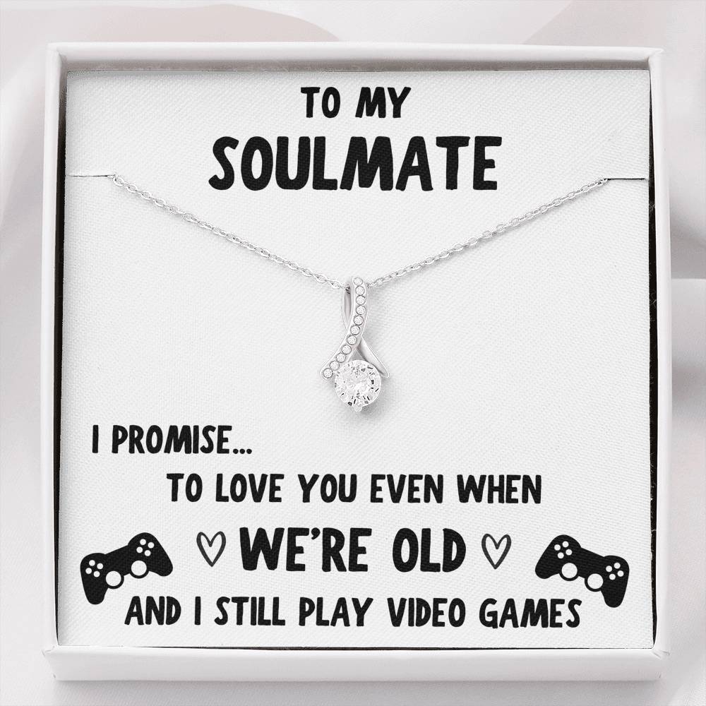 TO MY SOULMATE "VIDEO GAMES" ALLURING BEAUTY NECKLACE GIFT SET - ON CLOUD NINE GIFTS