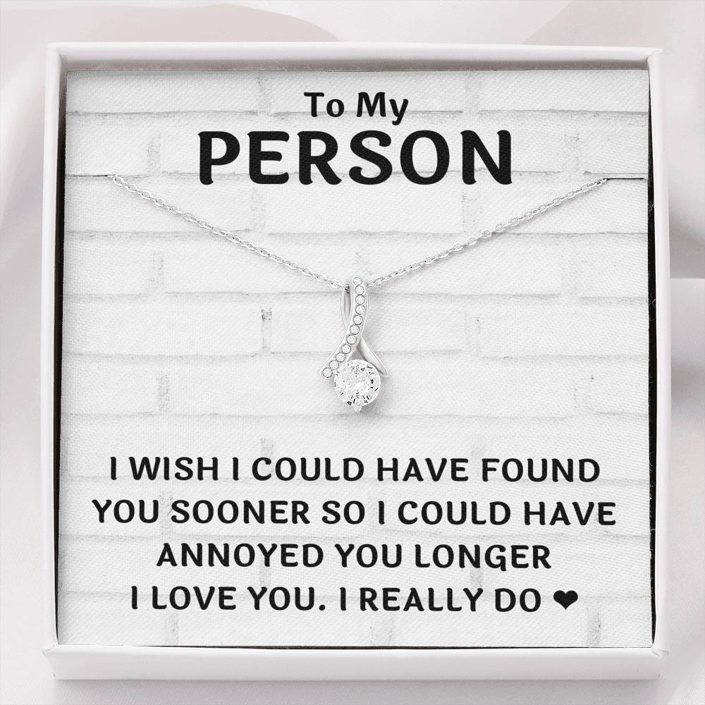 TO MY PERSON "FOUND YOU SOONER" ALLURING BEAUTY NECKLACE GIFT SET - ON CLOUD NINE GIFTS