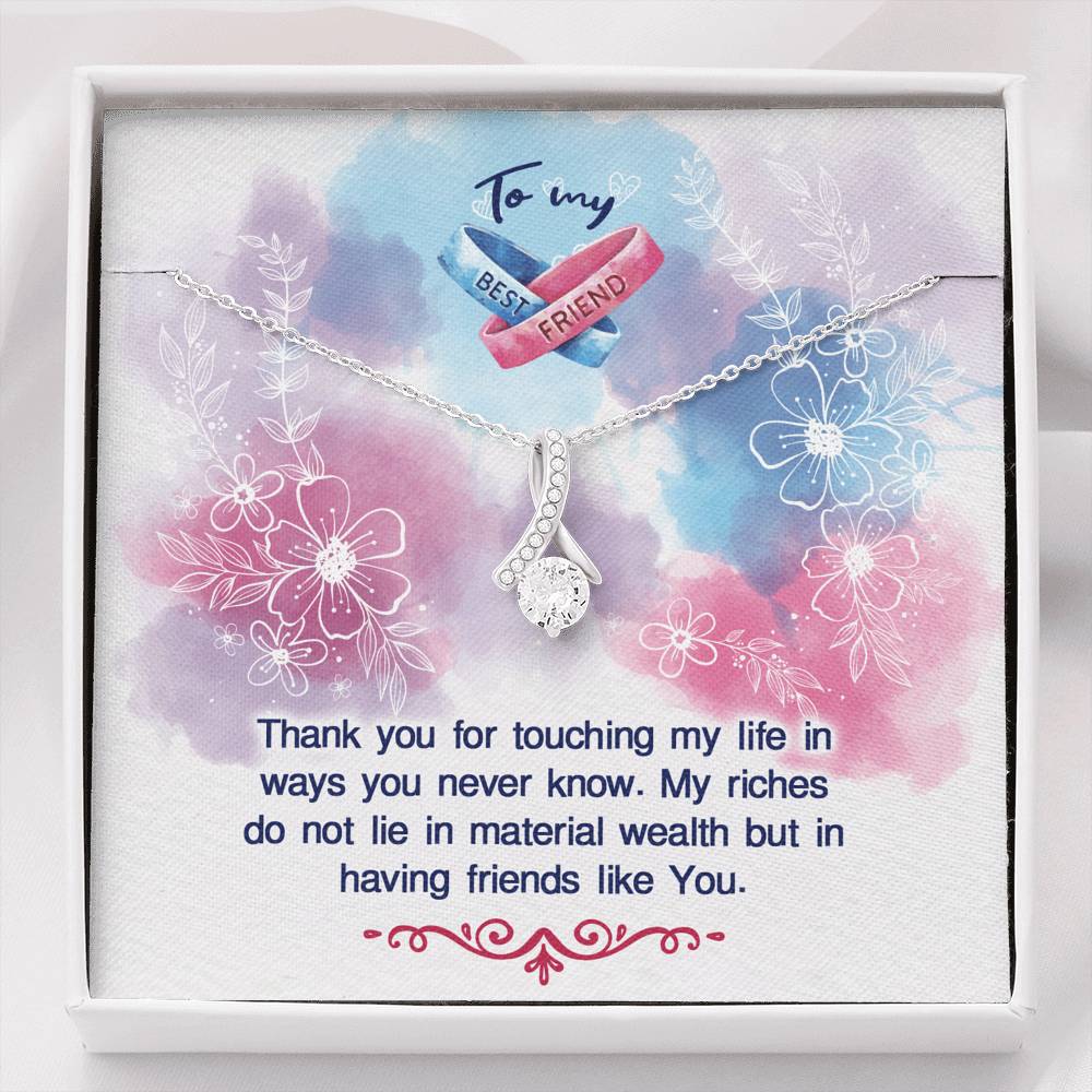 TO MY BEST FRIEND "MY RICHES" ALLURING BEAUTY NECKLACE GIFT SET - ON CLOUD NINE GIFTS