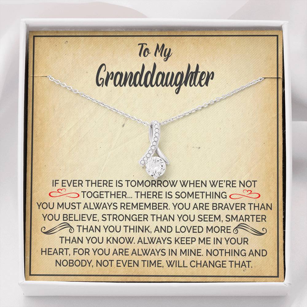 TO MY GRANDDAUGHTER NOT EVEN TIME ALLURING BEAUTY NECKLACE GIFT SET - ON CLOUD NINE GIFTS