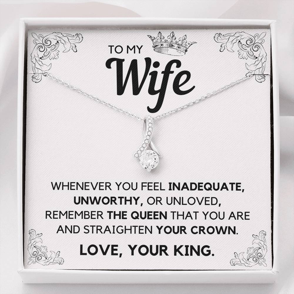 TO MY WIFE QUEEN ALLURING BEAUTY NECKLACE GIFT SET - ON CLOUD NINE GIFTS