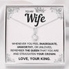 TO MY WIFE QUEEN ALLURING BEAUTY NECKLACE GIFT SET - ON CLOUD NINE GIFTS