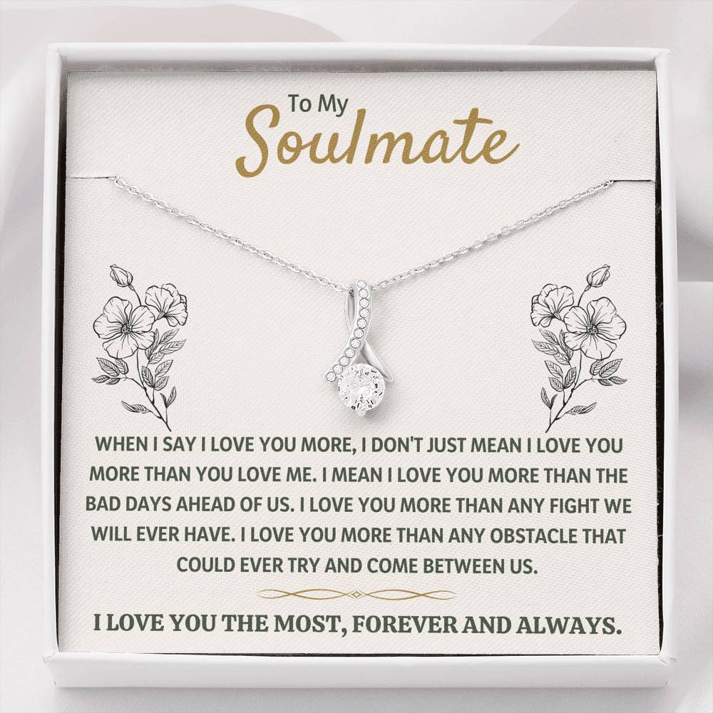 TO MY SOULMATE "THE MOST - GOLDEN" ALLURING BEAUTY NECKLACE GIFT SET - ON CLOUD NINE GIFTS
