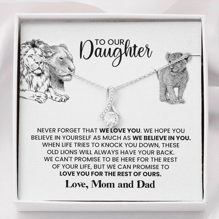 TO OUR DAUGHTER "THESE OLD LIONS" ALLURING BEAUTY NECKLACE GIFT SET - ON CLOUD NINE GIFTS