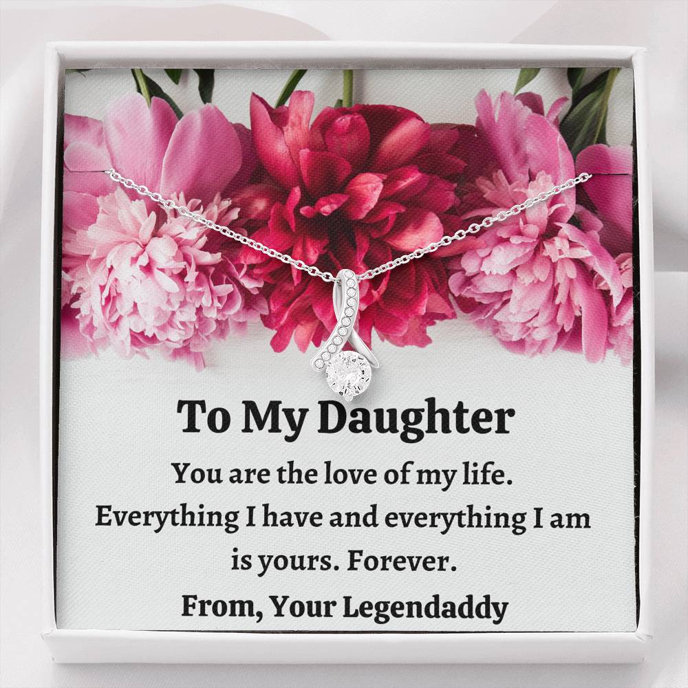 TO MY DAUGHTER "FROM, YOUR LEGENDADDY" ALLURING BEAUTY NECKLACE GIFT SET - ON CLOUD NINE GIFTS
