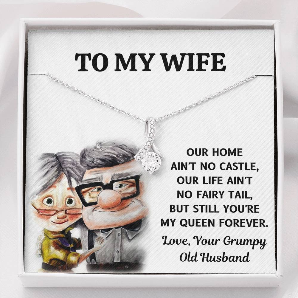 TO MY WIFE "CASTLE - UP" ALLURING BEAUTY NECKLACE GIFT SET - ON CLOUD NINE GIFTS
