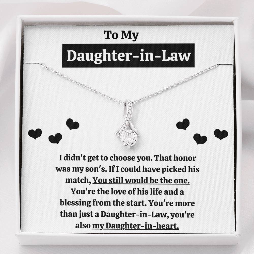 TO MY DAUGHTER-IN-LAW "BLESSING FROM THE START" ALLURING BEAUTY NECKLACE GIFT SET - ON CLOUD NINE GIFTS