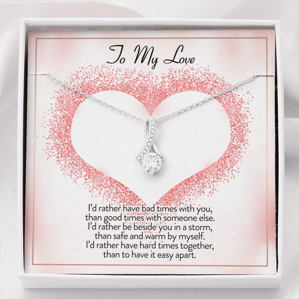 TO MY LOVE "I'D RATHER" ALLURING BEAUTY NECKLACE GIFT SET - ON CLOUD NINE GIFTS