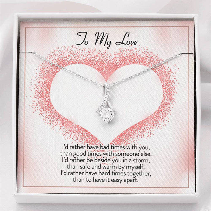 TO MY LOVE "I'D RATHER" ALLURING BEAUTY NECKLACE GIFT SET - ON CLOUD NINE GIFTS