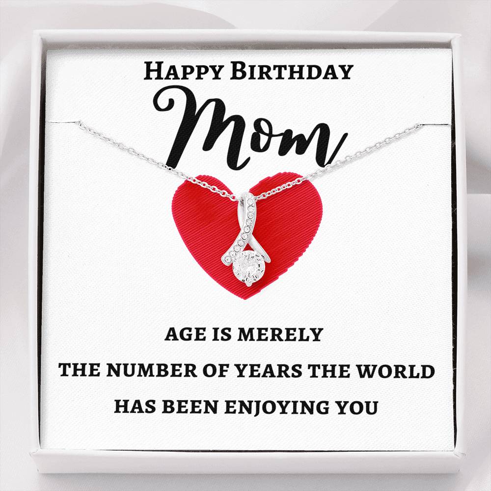 HAPPY BIRTHDAY MOM ALLURING BEAUTY NECKLACE | MESSAGE CARD | GIFT BOX - ON CLOUD NINE GIFTS
