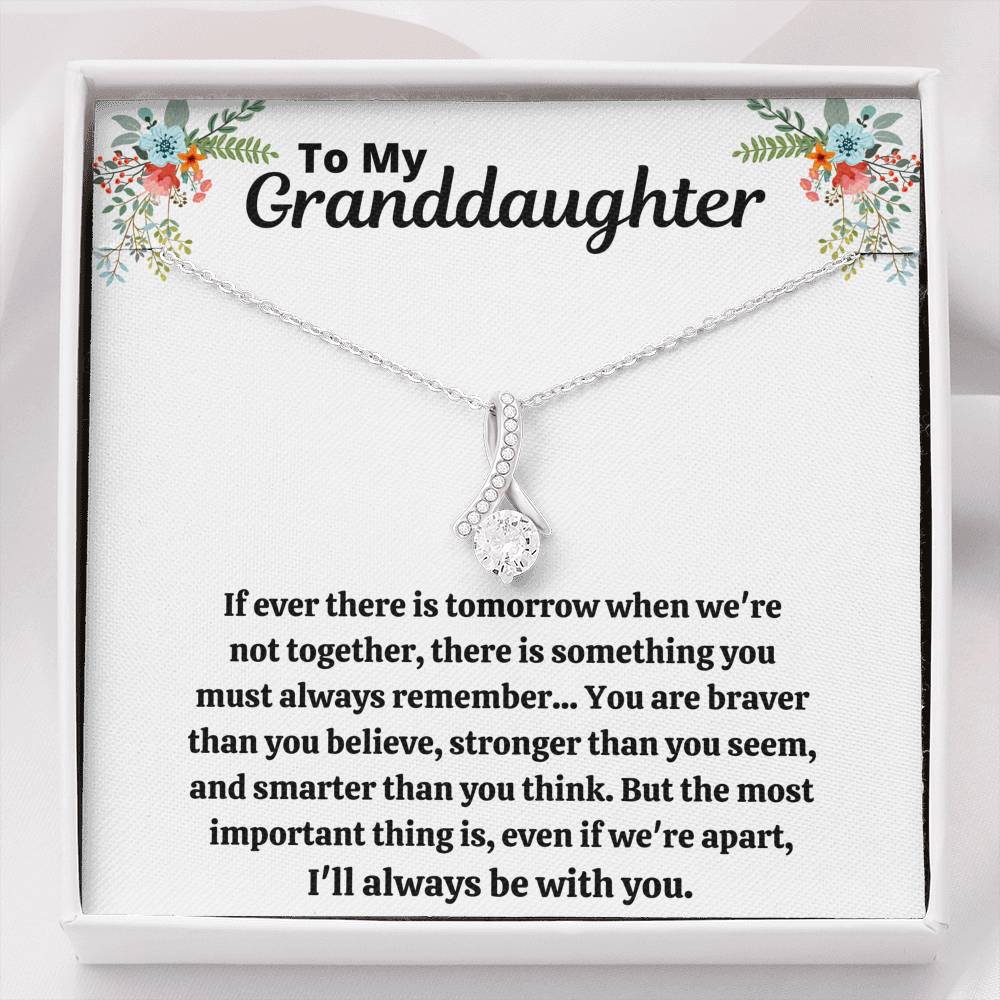 TO MY GRANDDAUGHTER "STRONGER THAN YOU SEEM" ALLURING BEAUTY NECKLACE GIFT SET - ON CLOUD NINE GIFTS