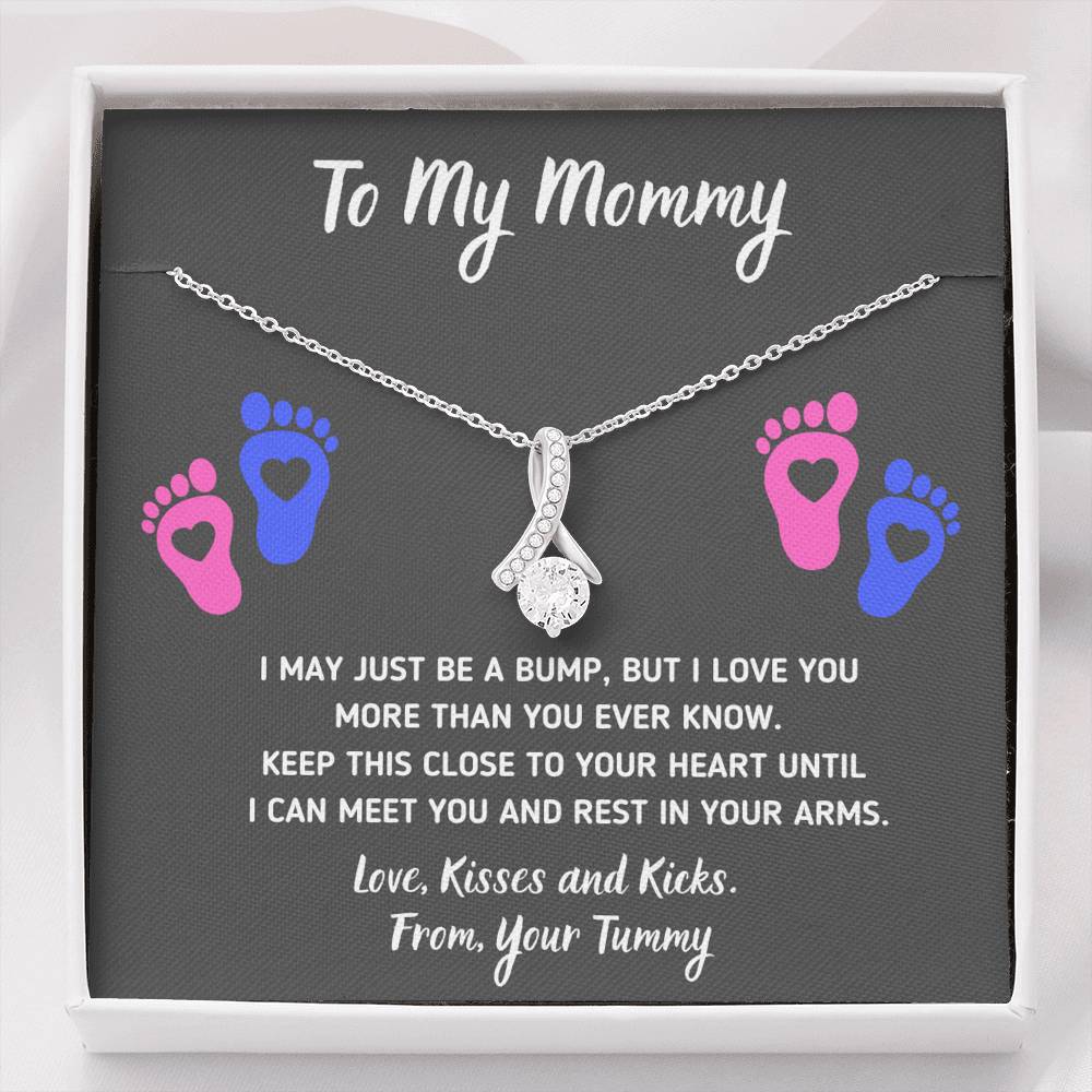TO MY MOMMY "HEART-FEET" ALLURING BEAUTY NECKLACE GIFT SET - ON CLOUD NINE GIFTS