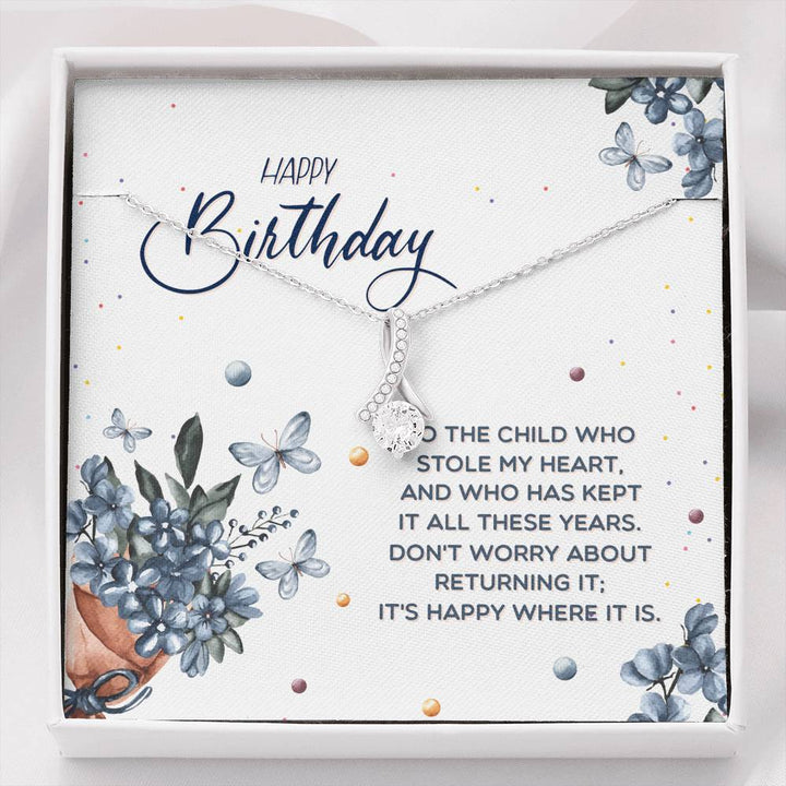 TO MY DAUGHTER "STOLE MY HEART" ALLURING BEAUTY NECKLACE BIRTHDAY GIFT SET - ON CLOUD NINE GIFTS