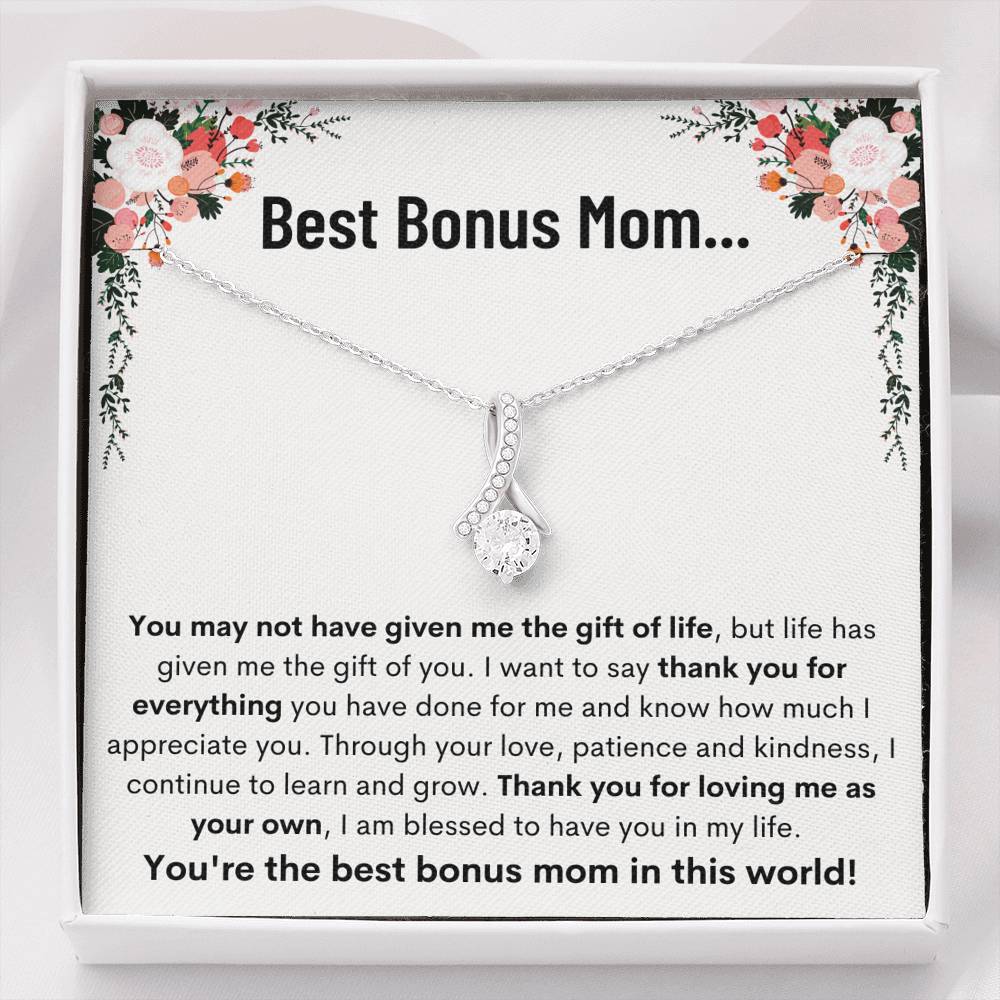 BEST BONUS MOM "LEARN AND GROW" ALLURING BEAUTY NECKLACE GIFT SET - ON CLOUD NINE GIFTS