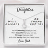 TO MY DAUGHTER FROM DAD "THERE FOR YOU - AMAZING JUST AS YOU ARE" ALLURING BEAUTY NECKLACE GIFT SET - ON CLOUD NINE GIFTS
