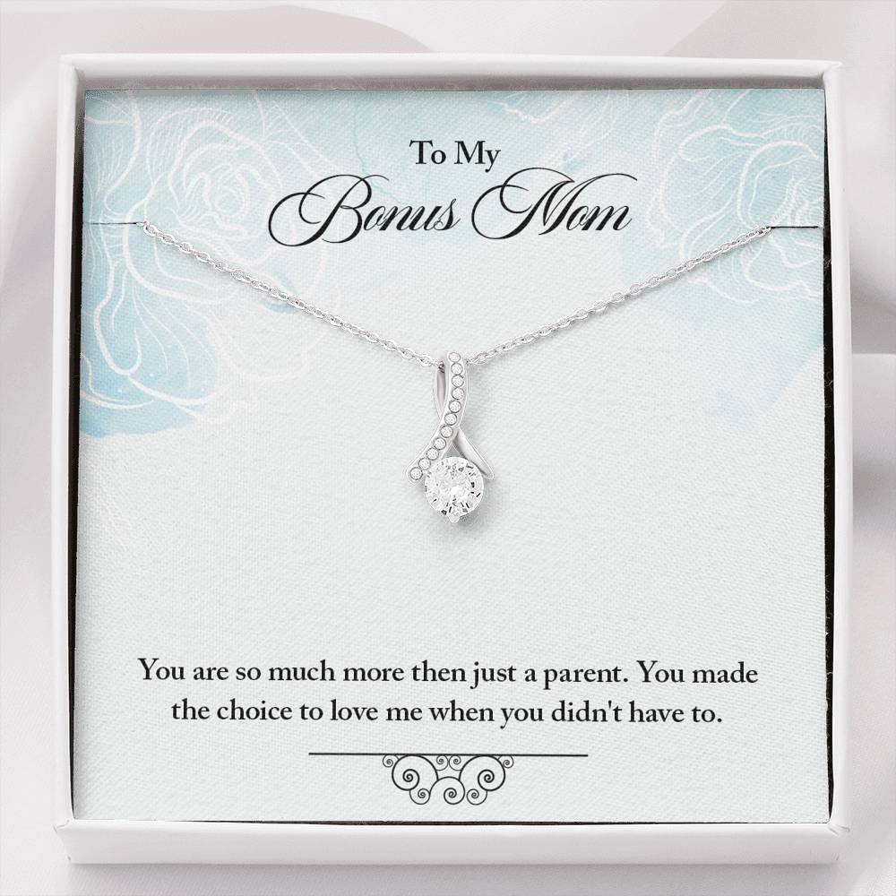 TO MY BONUS MOM "CHOICE-SO" ALLURING BEAUTY NECKLACE GIFT SET - ON CLOUD NINE GIFTS