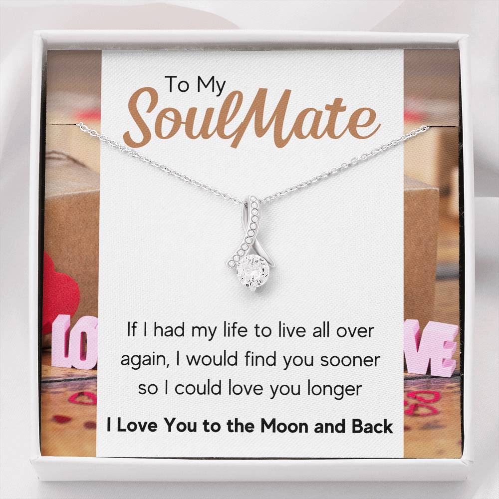 TO MY SOULMATE LOVE YOU LONGER ALLURING BEAUTY NECKLACE GIFT SET - ON CLOUD NINE GIFTS
