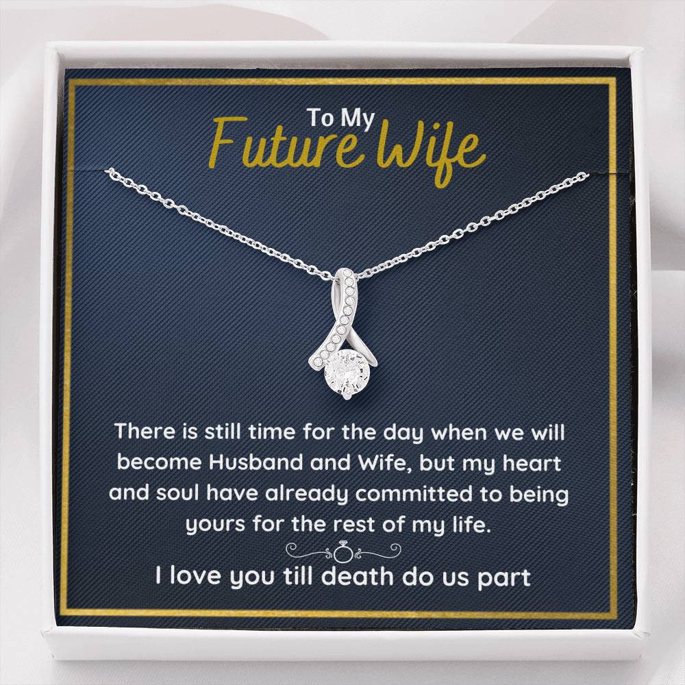 TO MY FUTURE WIFE "COMMITTED" ALLURING BEAUTY NECKLACE GIFT SET - ON CLOUD NINE GIFTS