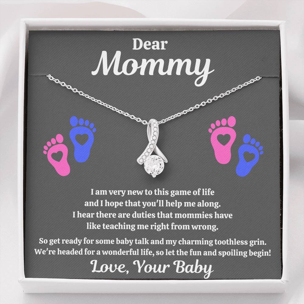 DEAR MOMMY "SPOILING HEART-FEET" ALLURING BEAUTY NECKLACE GIFT SET - ON CLOUD NINE GIFTS