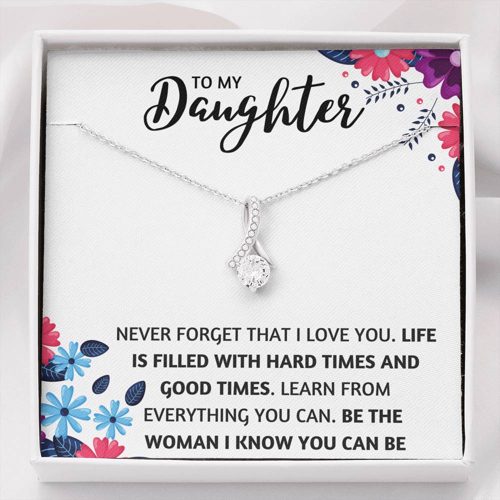 TO MY DAUGHTER "THE WOMAN I KNOW YOU CAN BE" ALLURING BEAUTY NECKLACE GIFT SET - ON CLOUD NINE GIFTS