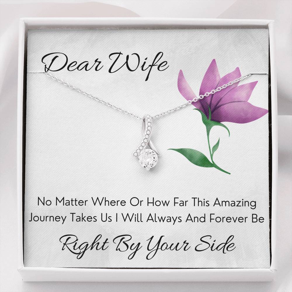 DEAR WIFE "BY YOUR SIDE" ALLURING BEAUTY NECKLACE GIFT SET - ON CLOUD NINE GIFTS