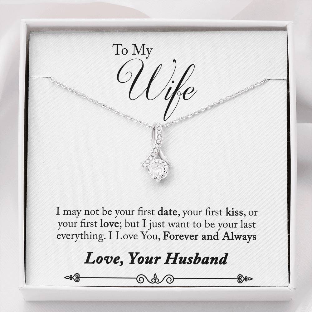 TO MY WIFE "LAST EVERYTHING - SO" ALLURING BEAUTY NECKLACE GIFT SET - ON CLOUD NINE GIFTS