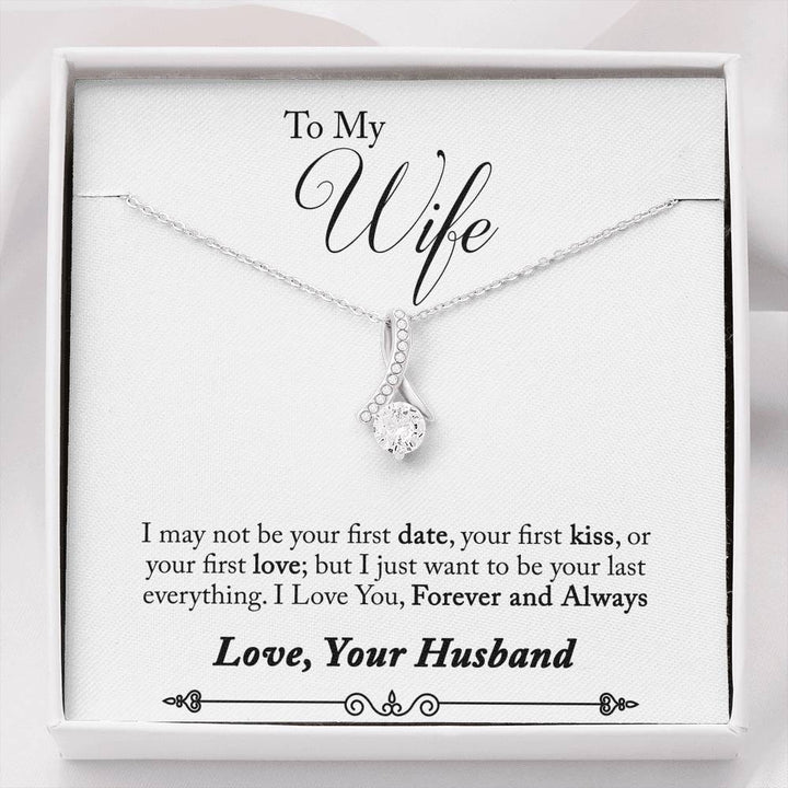 TO MY WIFE "LAST EVERYTHING - SO" ALLURING BEAUTY NECKLACE GIFT SET - ON CLOUD NINE GIFTS