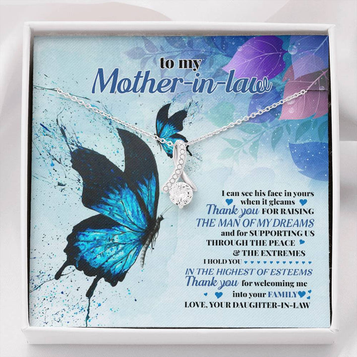 TO MY MOTHER IN LAW "ESTEEMS" ALLURING BEAUTY NECKLACE GIFT SET - ON CLOUD NINE GIFTS