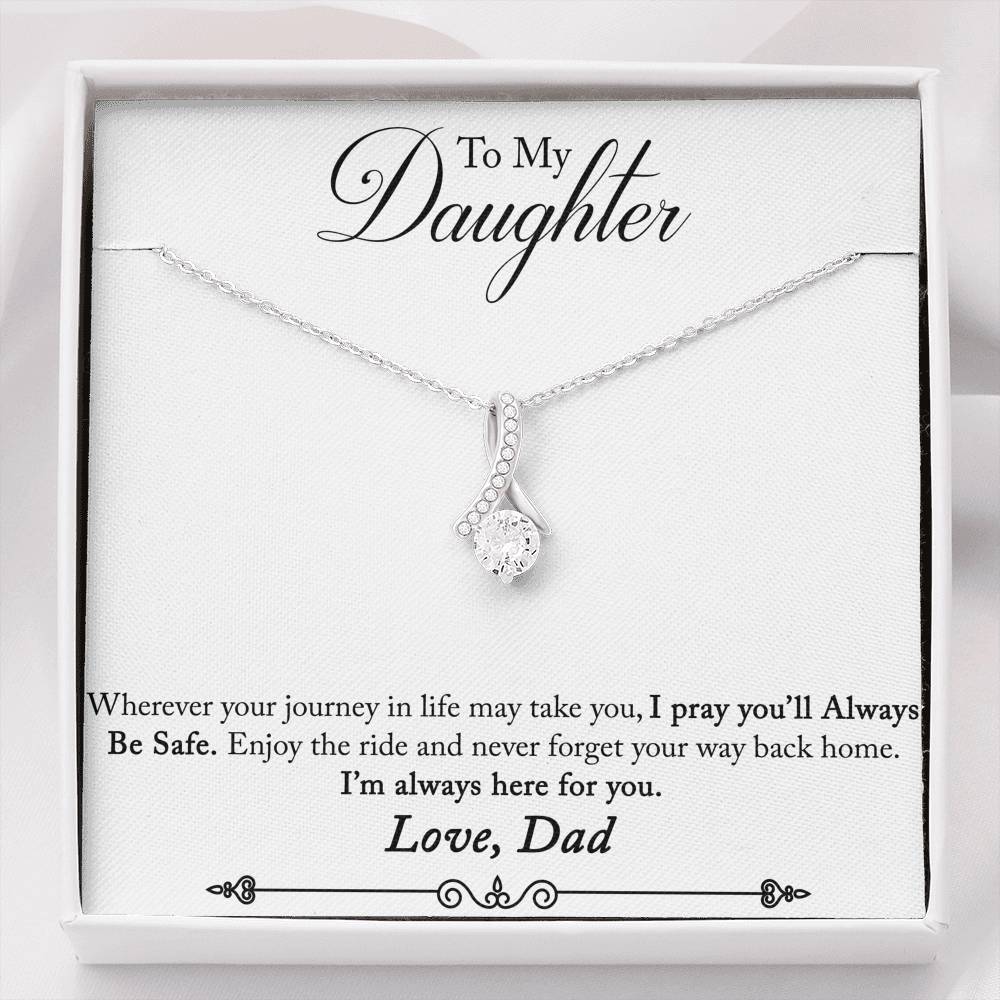 TO MY DAUGHTER "ENJOY THE RIDE" ALLURING BEAUTY NECKLACE GIFT SET - ON CLOUD NINE GIFTS