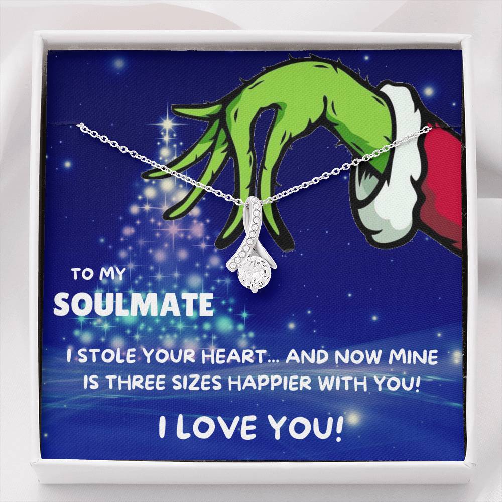 TO MY SOULMATE "THREE SIZES HAPPIER - TREE" ALLURING BEAUTY NECKLACE GIFT SET - ON CLOUD NINE GIFTS