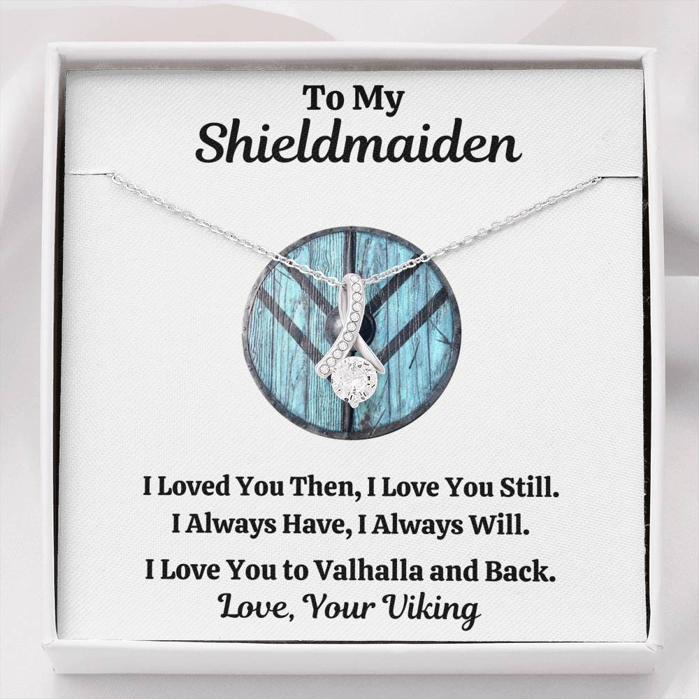 TO MY SHIELDMAIDEN "ALWAYS WILL - BLUE" ALLURING BEAUTY NECKLACE GIFT SET - ON CLOUD NINE GIFTS