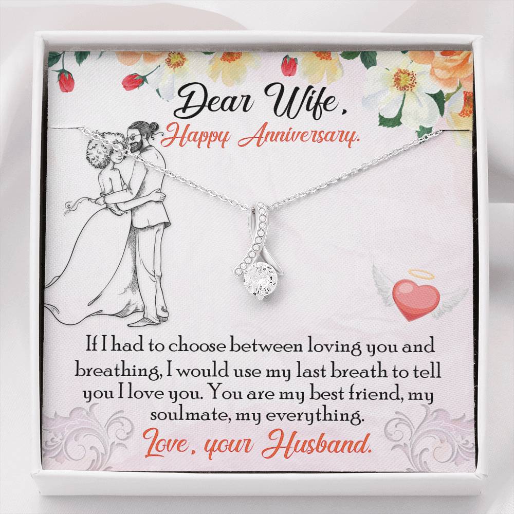 DEAR WIFE "BREATHING" ALLURING BEAUTY NECKLACE ANNIVERSARY GIFT SET - ON CLOUD NINE GIFTS
