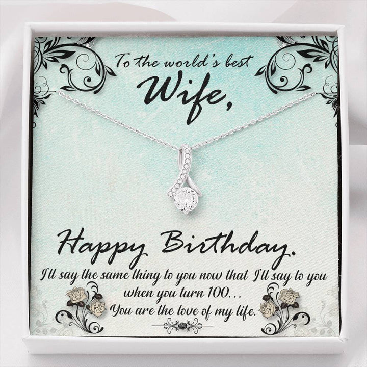 TO MY WIFE "HUNDRED" ALLURING BEAUTY NECKLACE GIFT SET - ON CLOUD NINE GIFTS