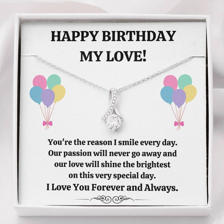TO MY LOVE "REASON I SMILE" ALLURING BEAUTY NECKLACE BIRTHDAY GIFT SET - ON CLOUD NINE GIFTS