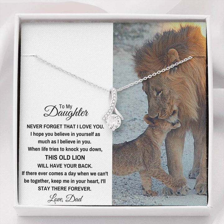 TO MY DAUGHTER "THIS OLD LION" ALLURING BEAUTY NECKLACE GIFT SET - ON CLOUD NINE GIFTS