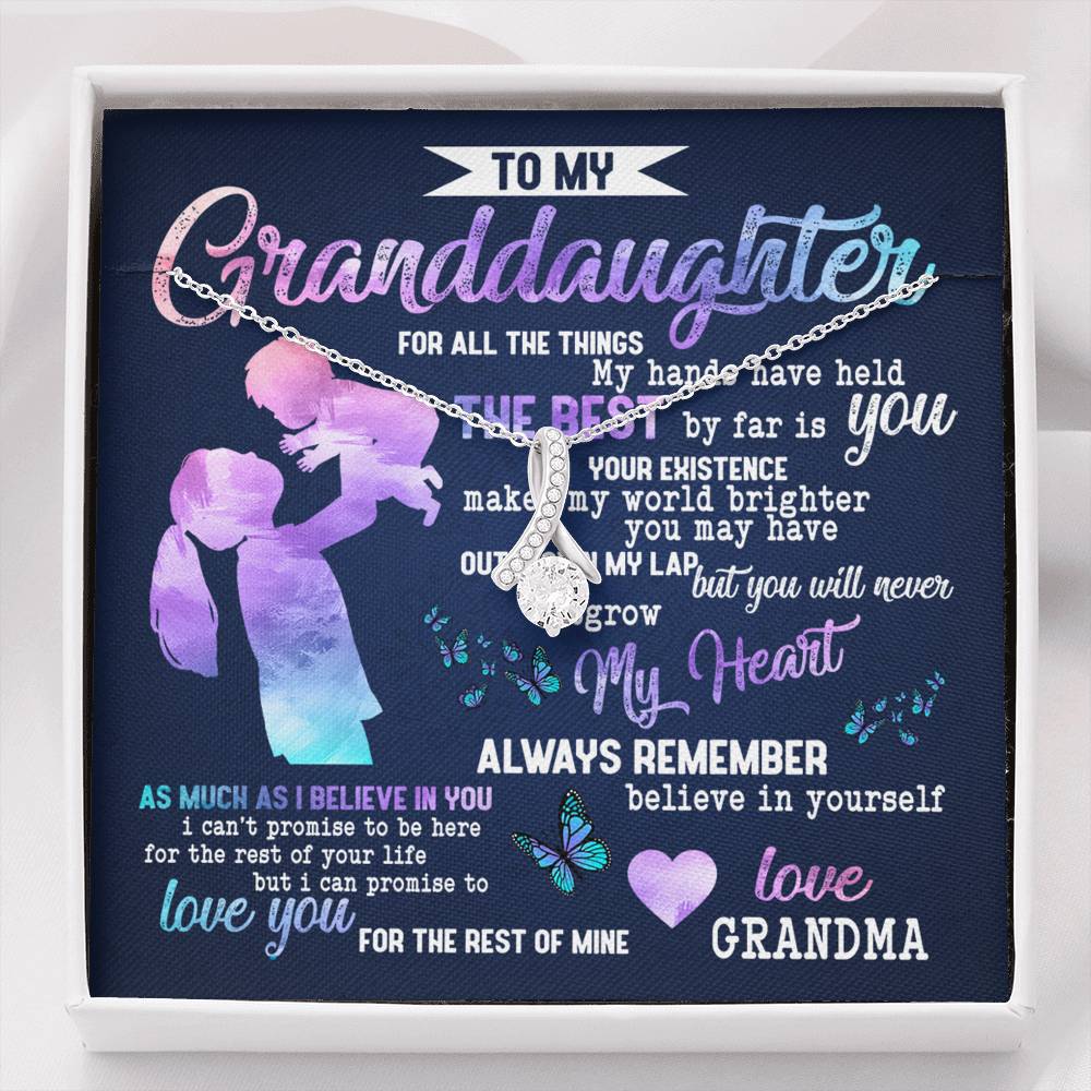 TO MY GRANDDAUGHTER "MY LAP" ALLURING BEAUTY NECKLACE GIFT SET - ON CLOUD NINE GIFTS