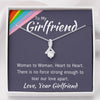 TO MY GIRLFRIEND "WOMAN TO WOMAN" ALLURING BEAUTY NECKLACE GIFT SET - ON CLOUD NINE GIFTS