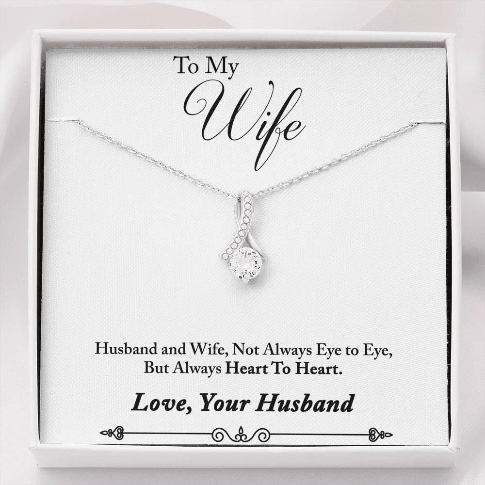 TO MY WIFE "HEART TO HEART - SO" ALLURING BEAUTY NECKLACE GIFT SET - ON CLOUD NINE GIFTS