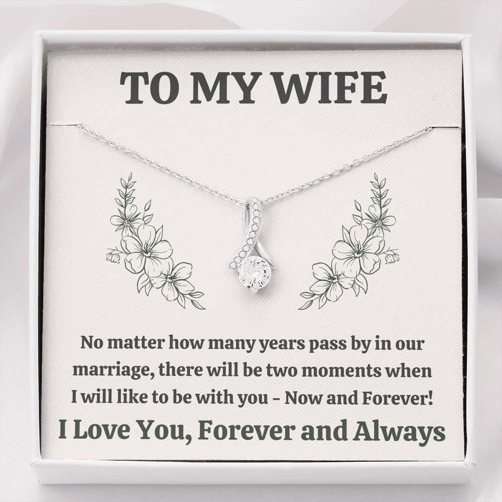 TO MY WIFE "MOMENTS" ALLURING BEAUTY NECKLACE GIFT SET - ON CLOUD NINE GIFTS