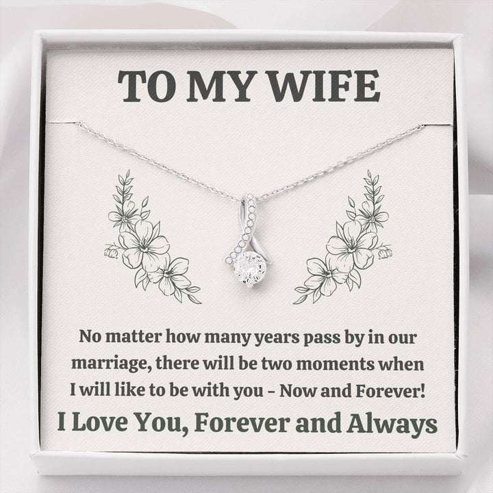 TO MY WIFE "MOMENTS" ALLURING BEAUTY NECKLACE GIFT SET - ON CLOUD NINE GIFTS