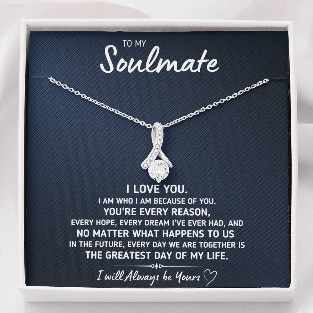 TO MY SOULMATE "GREATEST DAY" ALLURING BEAUTY NECKLACE GIFT SET - ON CLOUD NINE GIFTS
