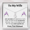 TO MY WIFE "JUST LIKE WINE" ALLURING BEAUTY NECKLACE GIFT SET - ON CLOUD NINE GIFTS