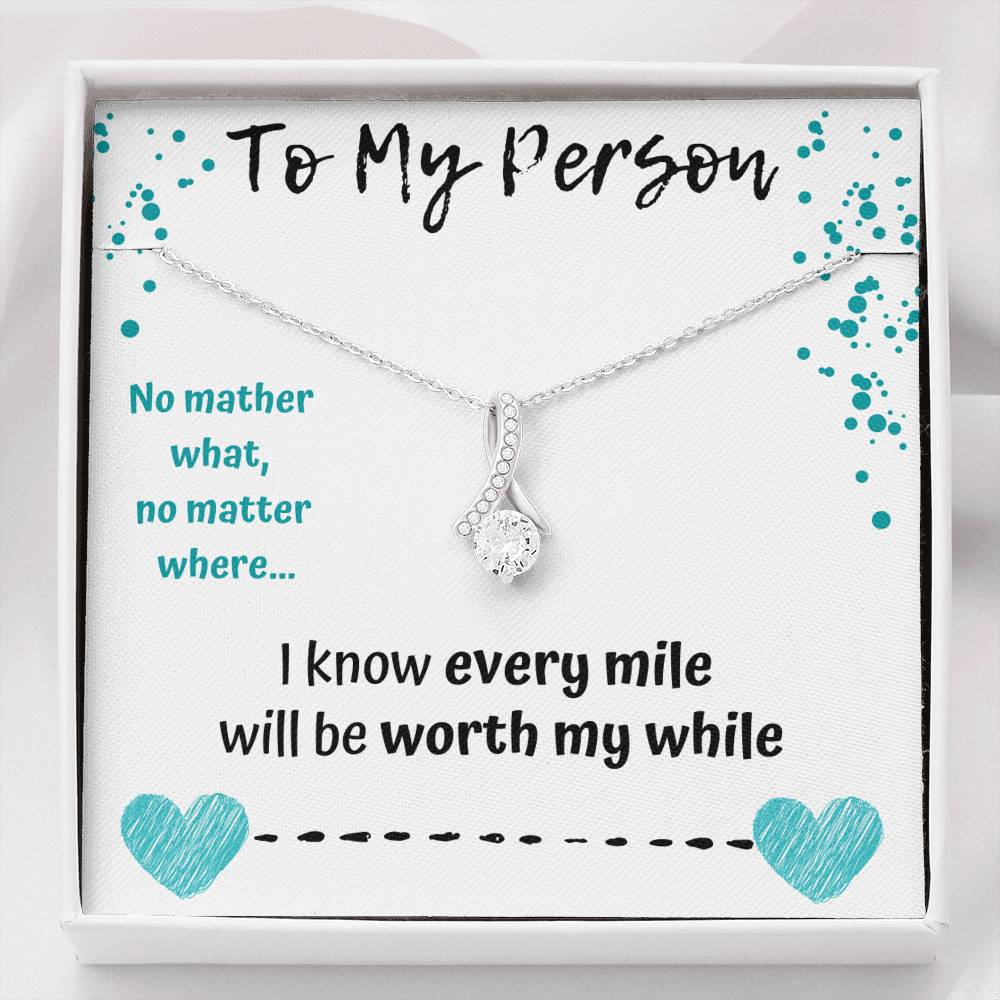 TO MY PERSON "WORTH MY WHILE" ALLURING BEAUTY NECKLACE GIFT SET - ON CLOUD NINE GIFTS